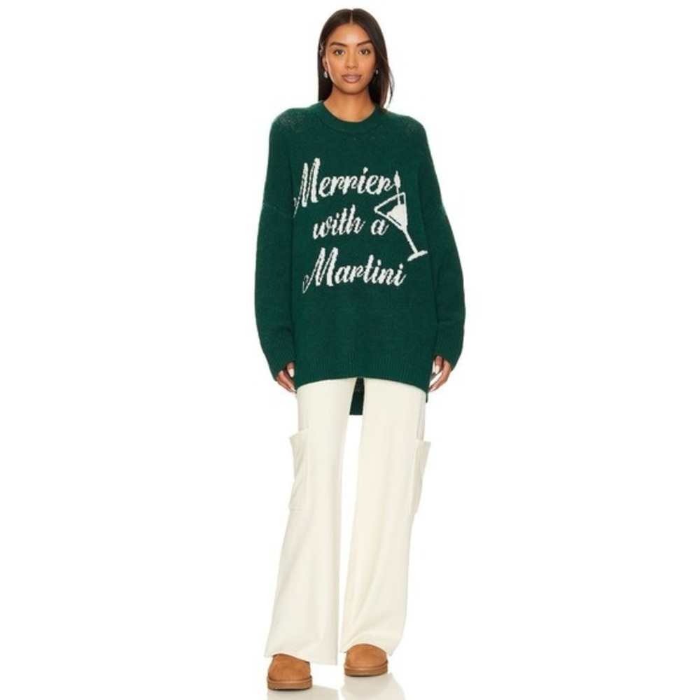 SHOW ME YOUR MUMU | Classic Crewneck Sweater in Martini Graphic